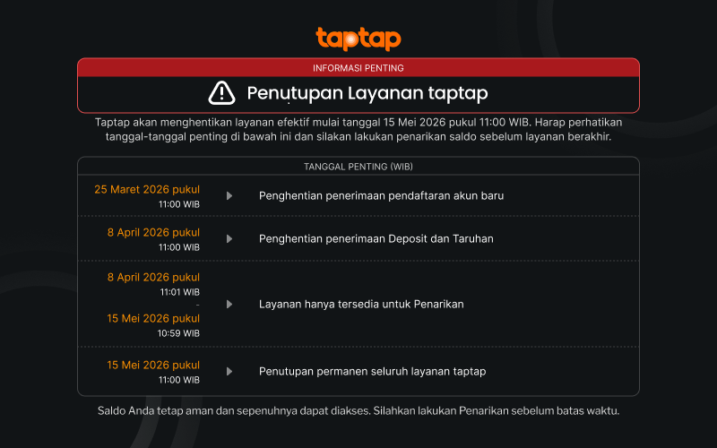 Penutupan Layanan Taptap